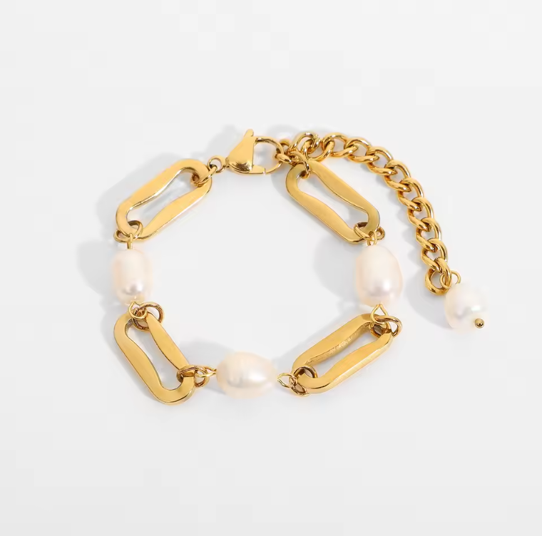 Pearl link bracelet