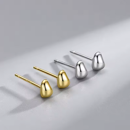 Pebble stud earrings