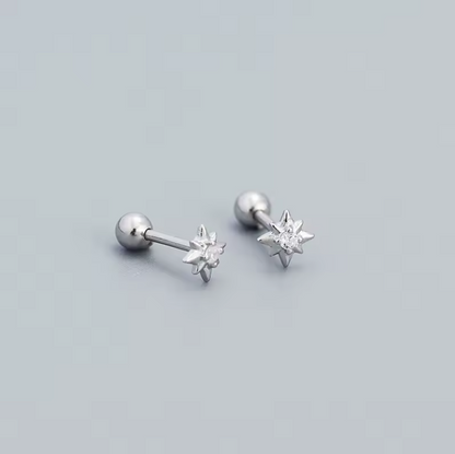 Star barbell stud earrings