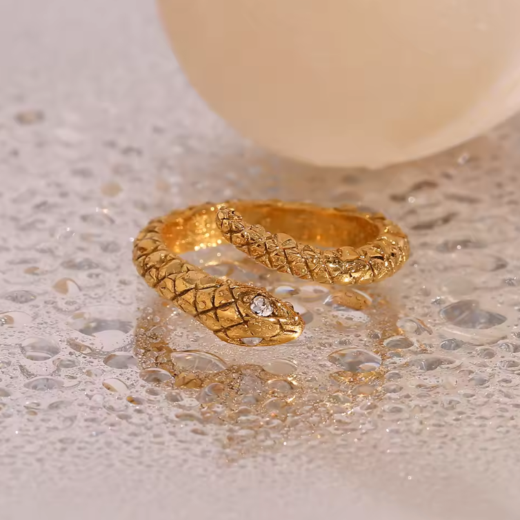 Snake detail ring