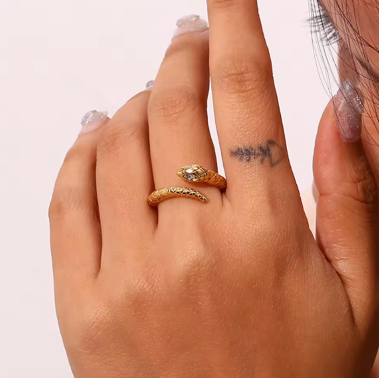 Snake detail ring