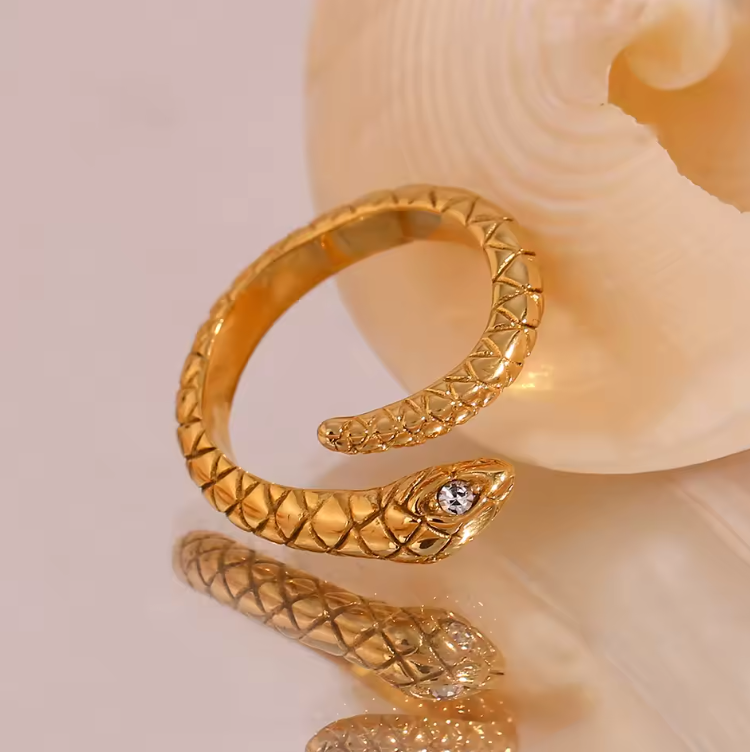 Snake detail ring