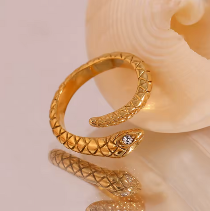 Snake detail ring
