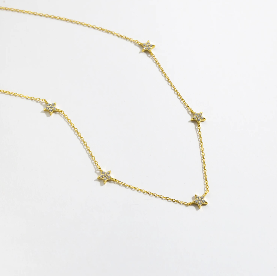 star charm necklace gold 2