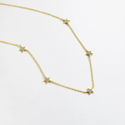 star charm necklace gold 2