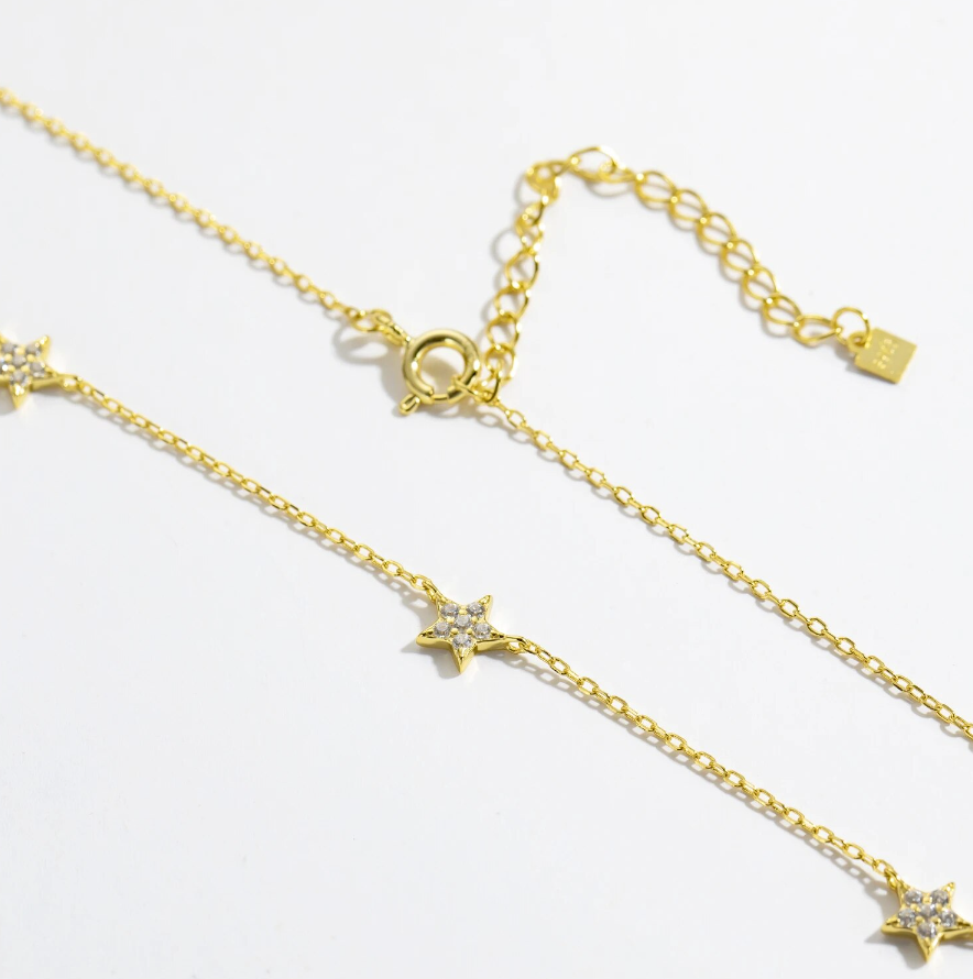 star charm necklace gold