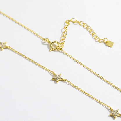 star charm necklace gold