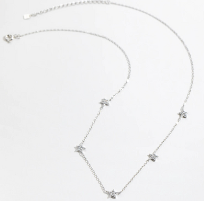 star charm necklace silver