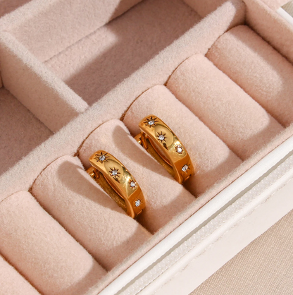 star huggie hoop earrings 3