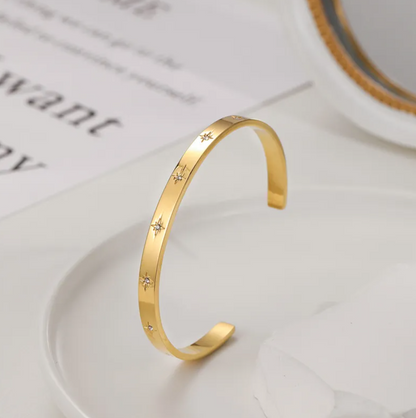 starburst bangle gold new