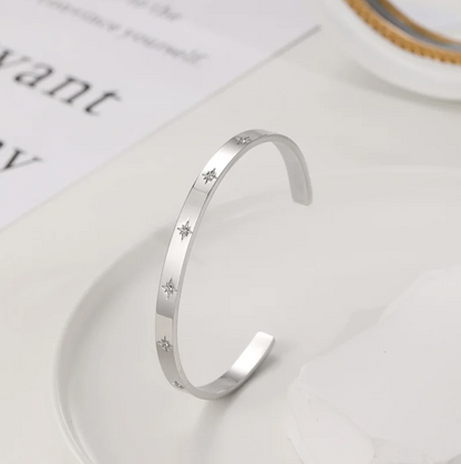 starburst bangle silver new