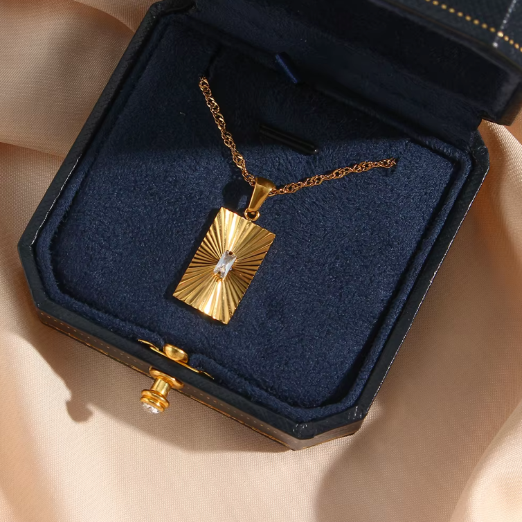 sunburst pendant necklace