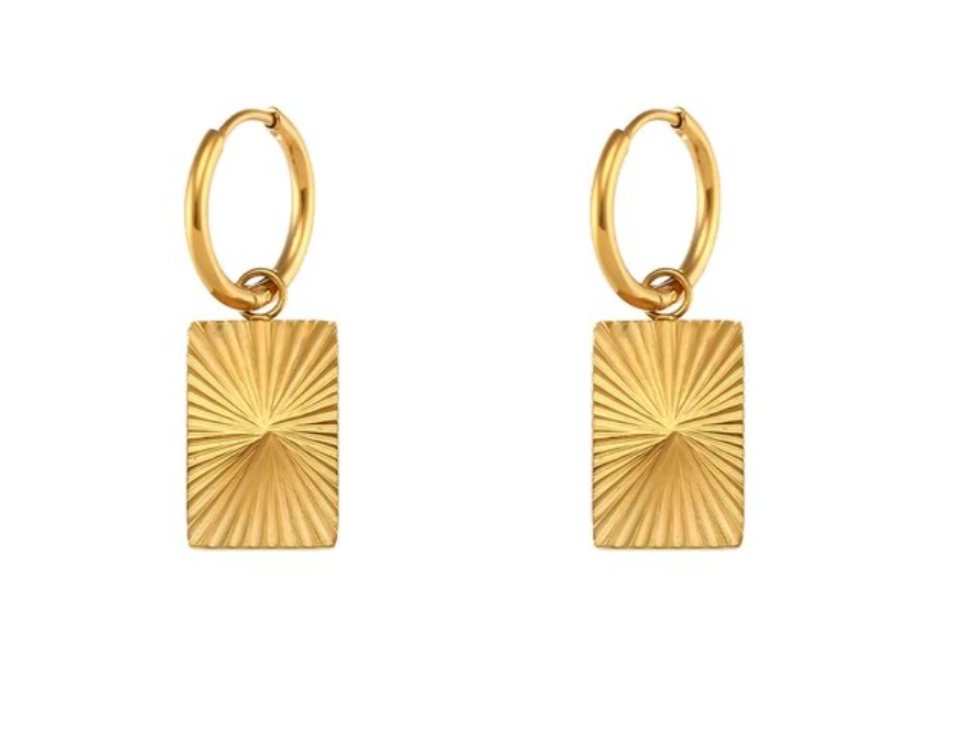sunray huggie earrings