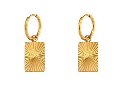 sunray huggie earrings