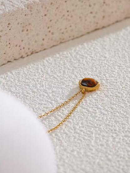 Tiger's eye pendant necklace