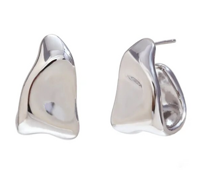 trapeze earrings silver
