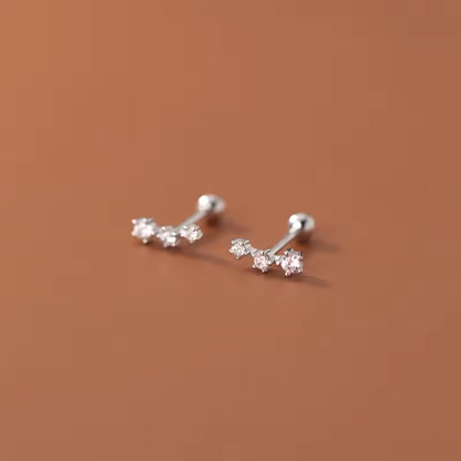 Trio gem barbell studs