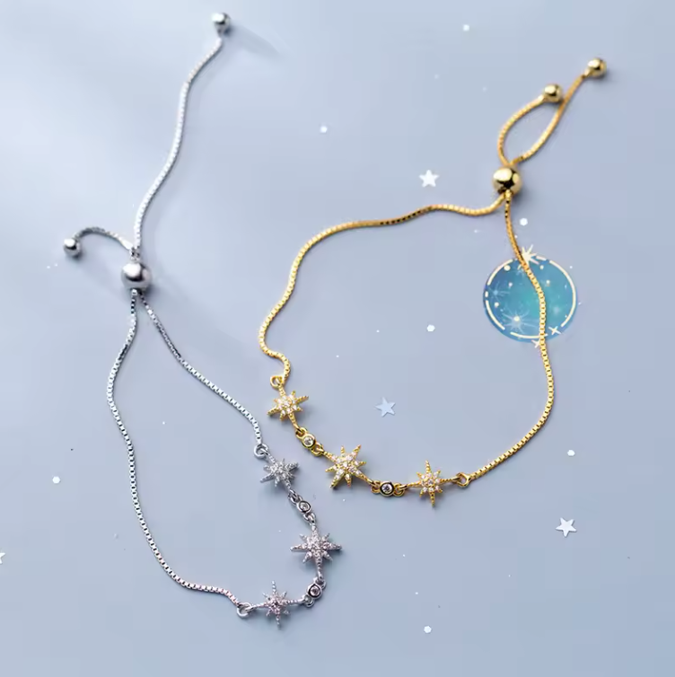 triple star bracelet both colours