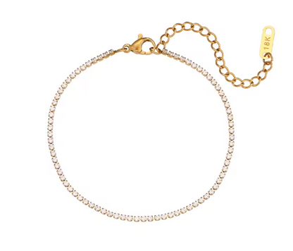 waterproof tennis bracelet gold