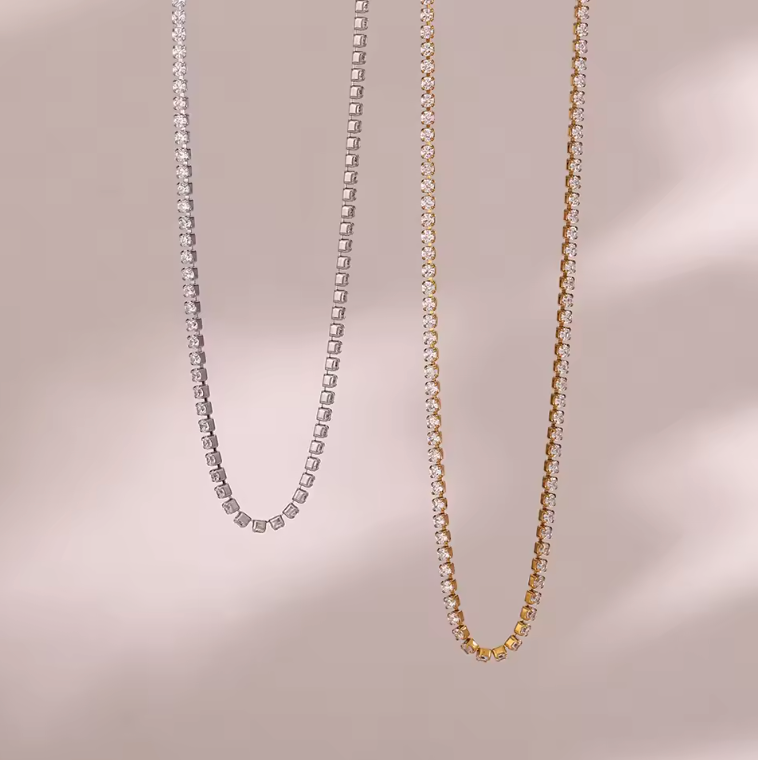 waterproof tennis necklace